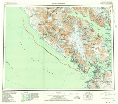 United States Geological Survey Mount Fairweather, AK (1951, 250000-Scale) digital map