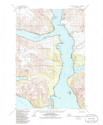 United States Geological Survey Mount Fairweather D-1, AK (1948, 63360-Scale) digital map