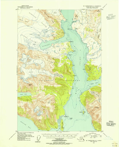United States Geological Survey Mount Fairweather D-1, AK (1954, 63360-Scale) digital map