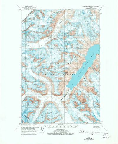 United States Geological Survey Mount Fairweather D-4, AK (1961, 63360-Scale) digital map
