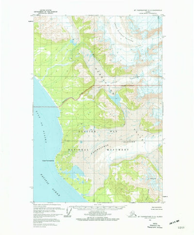 United States Geological Survey Mount Fairweather D-6, AK (1961, 63360-Scale) digital map