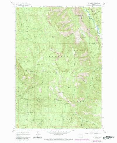 United States Geological Survey Mount Fanny, OR (1965, 24000-Scale) digital map
