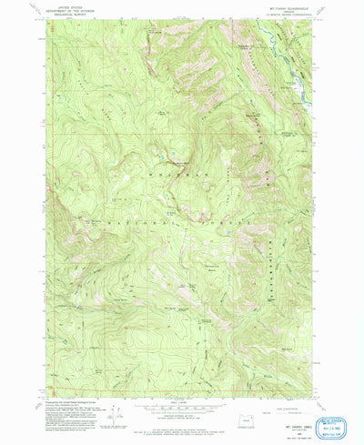 United States Geological Survey Mount Fanny, OR (1993, 24000-Scale) digital map