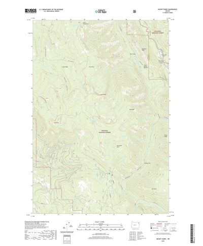United States Geological Survey Mount Fanny, OR (2020, 24000-Scale) digital map