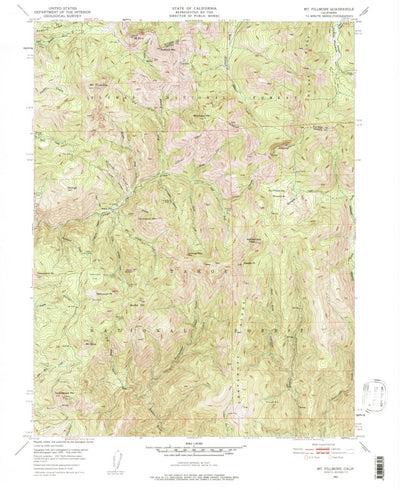 United States Geological Survey Mount Fillmore, CA (1951, 24000-Scale) digital map