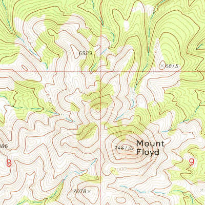 United States Geological Survey Mount Floyd, AZ (1973, 24000-Scale) digital map