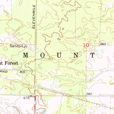 United States Geological Survey Mount Forest, MI (1967, 24000-Scale) digital map