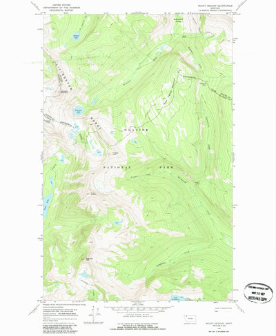 United States Geological Survey Mount Geduhn, MT (1968, 24000-Scale) digital map