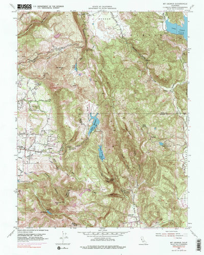 United States Geological Survey Mount George, CA (1951, 24000-Scale) digital map