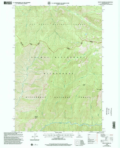 United States Geological Survey Mount George, ID (1998, 24000-Scale) digital map