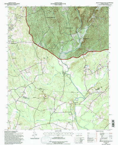 United States Geological Survey Mount Gilead East, NC (1994, 24000-Scale) digital map