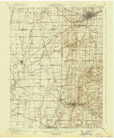 United States Geological Survey Mount Gilead, OH (1916, 62500-Scale) digital map