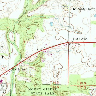 United States Geological Survey Mount Gilead, OH (1961, 24000-Scale) digital map