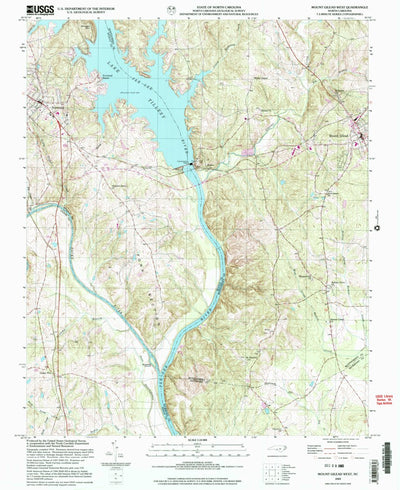 United States Geological Survey Mount Gilead West, NC (2002, 24000-Scale) digital map