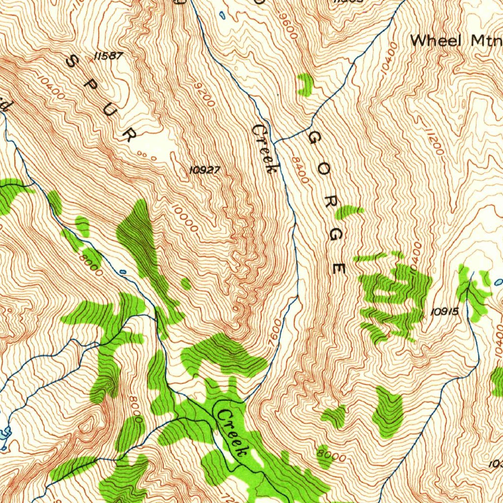 Mount Goddard, CA (1948, 62500-Scale) Map by United States Geological ...