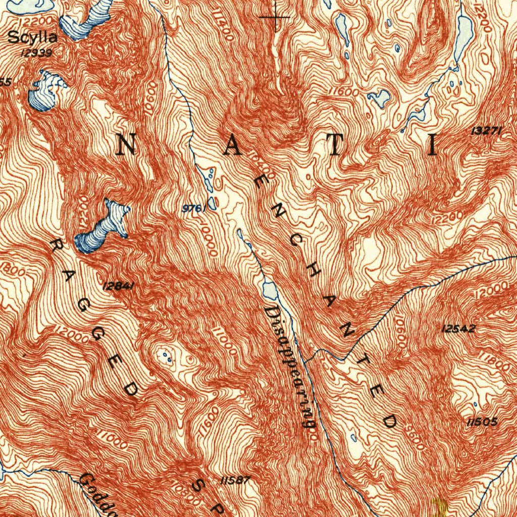 Mount Goddard, CA (1951, 62500-Scale) Map by United States Geological ...