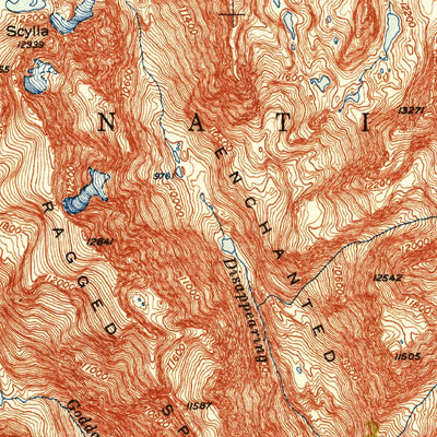 United States Geological Survey Mount Goddard, CA (1951, 62500-Scale) digital map