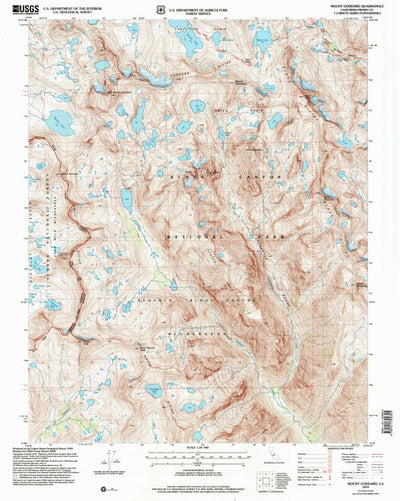 United States Geological Survey Mount Goddard, CA (2004, 24000-Scale) digital map