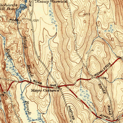 United States Geological Survey Mount Grace, MA-NH (1941, 31680-Scale) digital map
