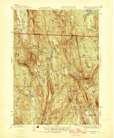 United States Geological Survey Mount Grace, MA-NH (1946, 31680-Scale) digital map