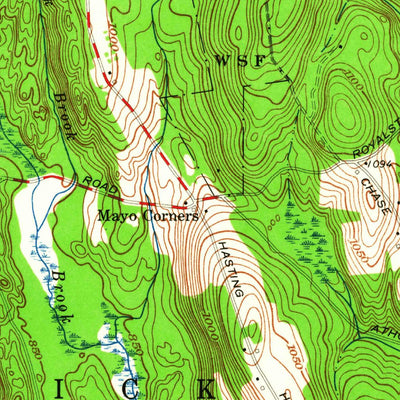 United States Geological Survey Mount Grace, MA-NH (1961, 24000-Scale) digital map