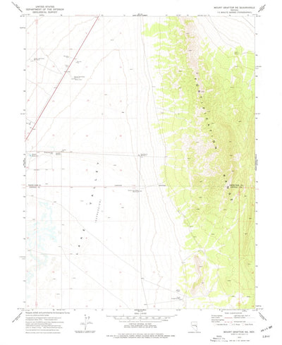 United States Geological Survey Mount Grafton NE, NV (1973, 24000-Scale) digital map