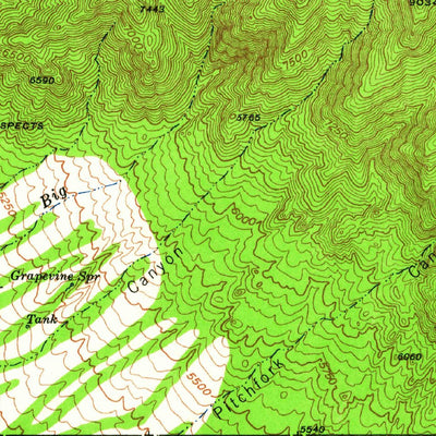 United States Geological Survey Mount Graham, AZ (1942, 62500-Scale) digital map