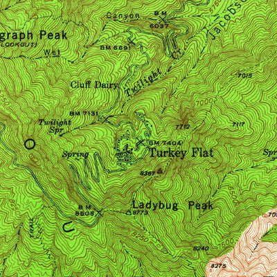 United States Geological Survey Mount Graham, AZ (1942, 62500-Scale) digital map