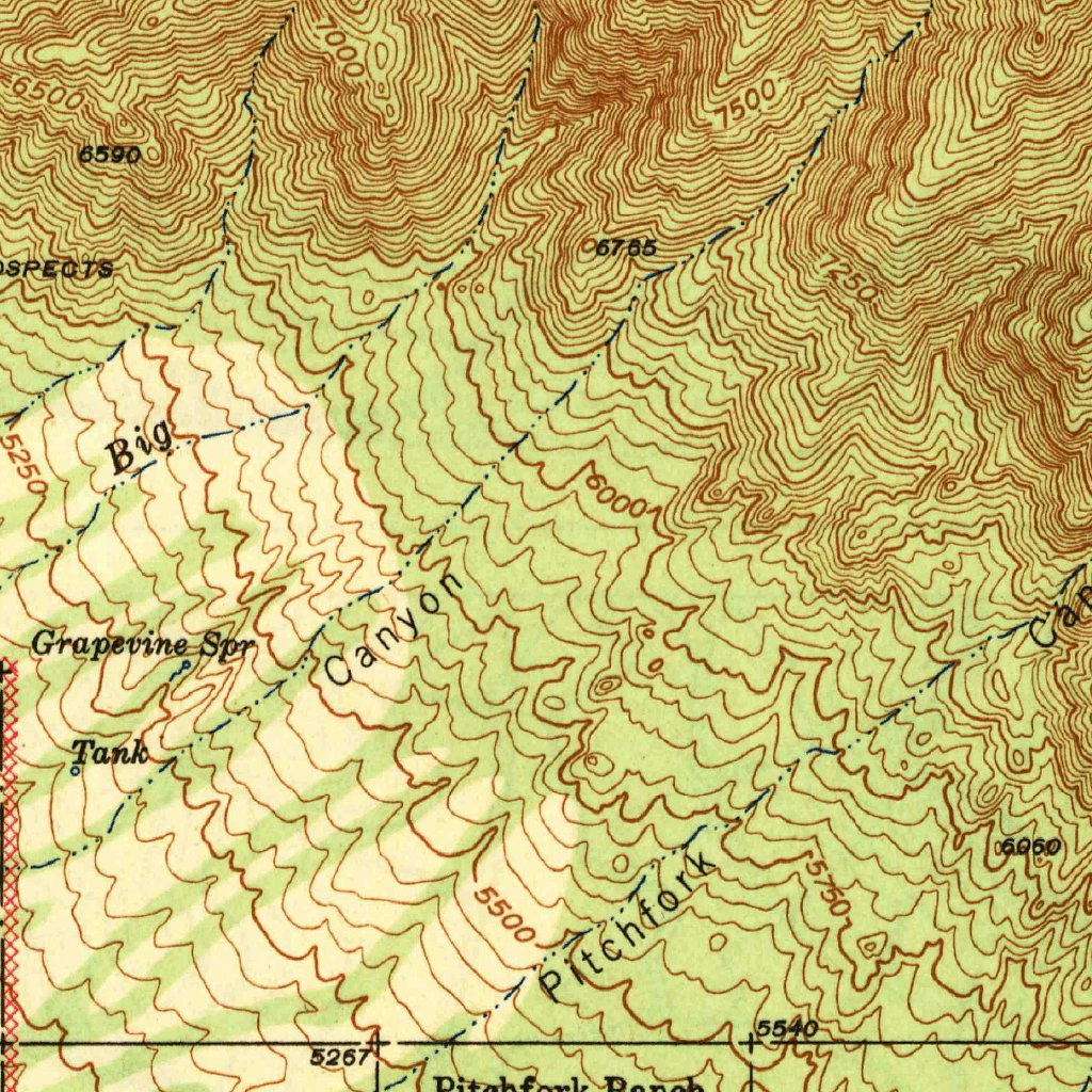 Mount Graham, Az (1945, 62500-scale) Map By United States Geological 