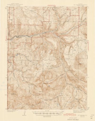 United States Geological Survey Mount Gunnison, CO (1945, 62500-Scale) digital map