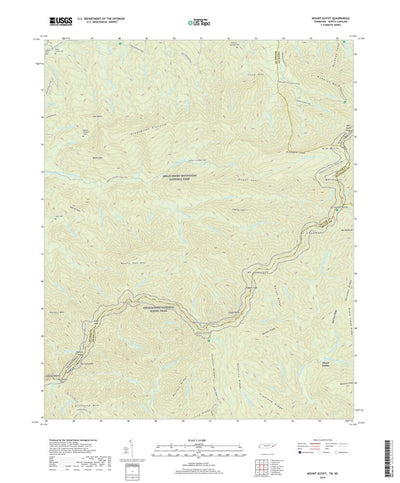 United States Geological Survey Mount Guyot, TN (2019, 24000-Scale) digital map