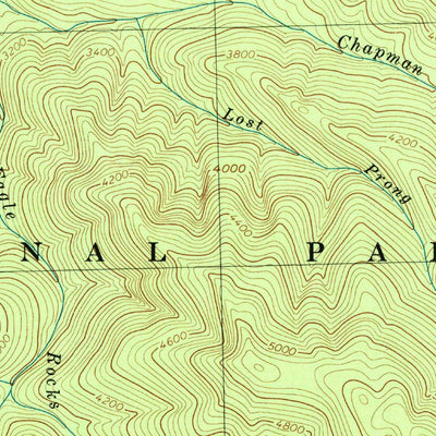 United States Geological Survey Mount Guyot, TN-NC (2000, 24000-Scale) digital map