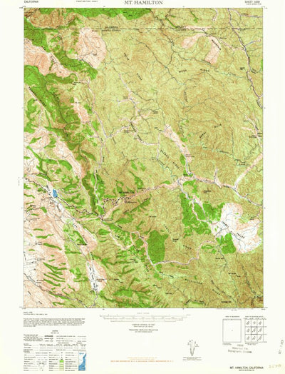 United States Geological Survey Mount Hamilton, CA (1963, 62500-Scale) digital map