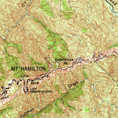 United States Geological Survey Mount Hamilton, CA (1967, 62500-Scale) digital map