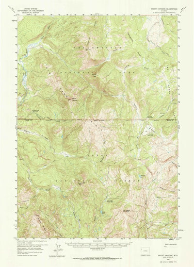 United States Geological Survey Mount Hancock, WY (1959, 62500-Scale) digital map
