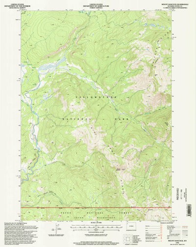 United States Geological Survey Mount Hancock, WY (1996, 24000-Scale) digital map