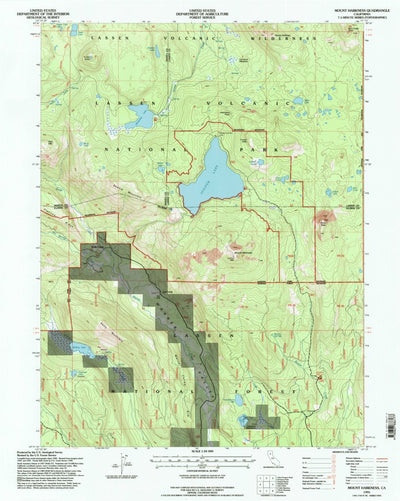 United States Geological Survey Mount Harkness, CA (1995, 24000-Scale) digital map