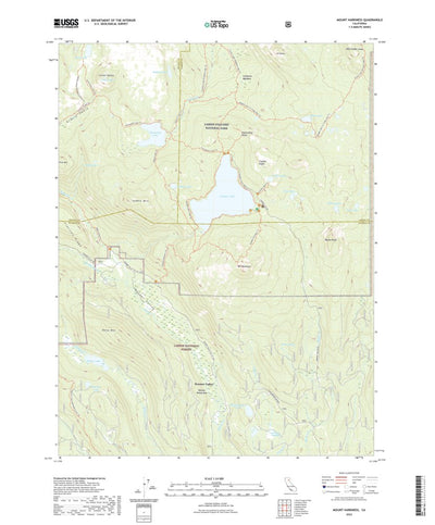 United States Geological Survey Mount Harkness, CA (2022, 24000-Scale) digital map
