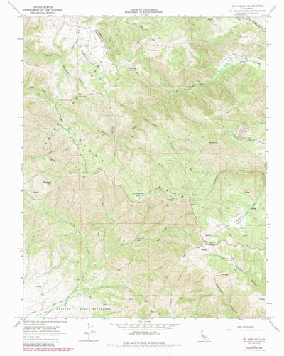 United States Geological Survey Mount Harlan, CA (1968, 24000-Scale) digital map