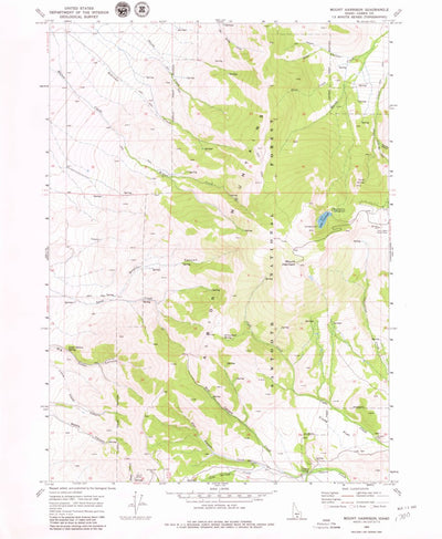 United States Geological Survey Mount Harrison, ID (1968, 24000-Scale) digital map