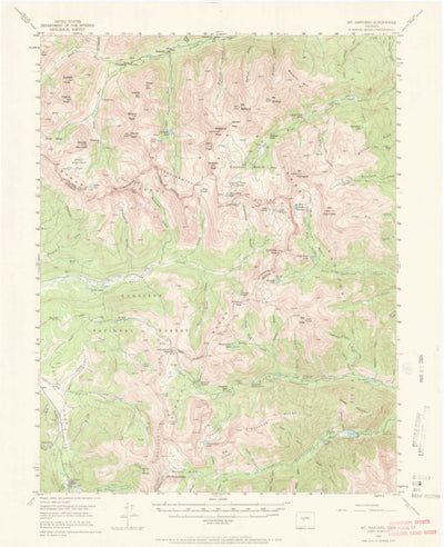 United States Geological Survey Mount Harvard, CO (1955, 62500-Scale) digital map