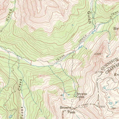 United States Geological Survey Mount Harvard, CO (1955, 62500-Scale) digital map