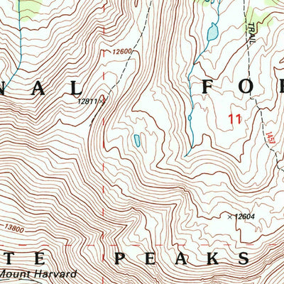 United States Geological Survey Mount Harvard, CO (1994, 24000-Scale) digital map