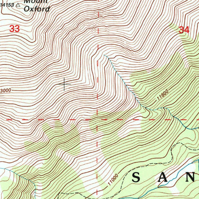 United States Geological Survey Mount Harvard, CO (1994, 24000-Scale) digital map
