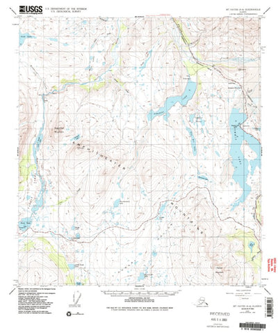 United States Geological Survey Mount Hayes A-1, AK (1949, 63360-Scale) digital map