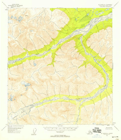United States Geological Survey Mount Hayes B-1, AK (1954, 63360-Scale) digital map