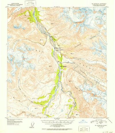 United States Geological Survey Mount Hayes B-4, AK (1952, 63360-Scale) digital map