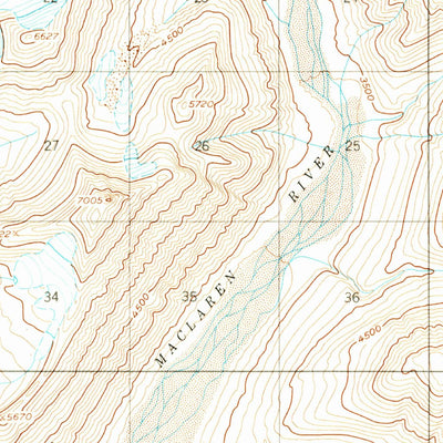 United States Geological Survey Mount Hayes B-6, AK (1951, 63360-Scale) digital map