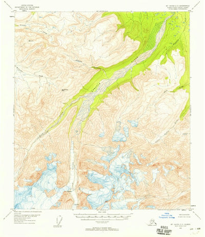 United States Geological Survey Mount Hayes C-3, AK (1954, 63360-Scale) digital map