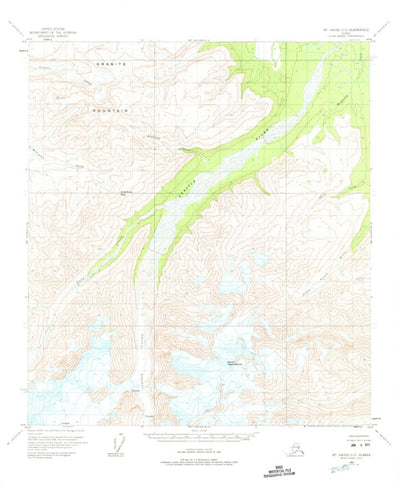 United States Geological Survey Mount Hayes C-3, AK (1955, 63360-Scale) digital map